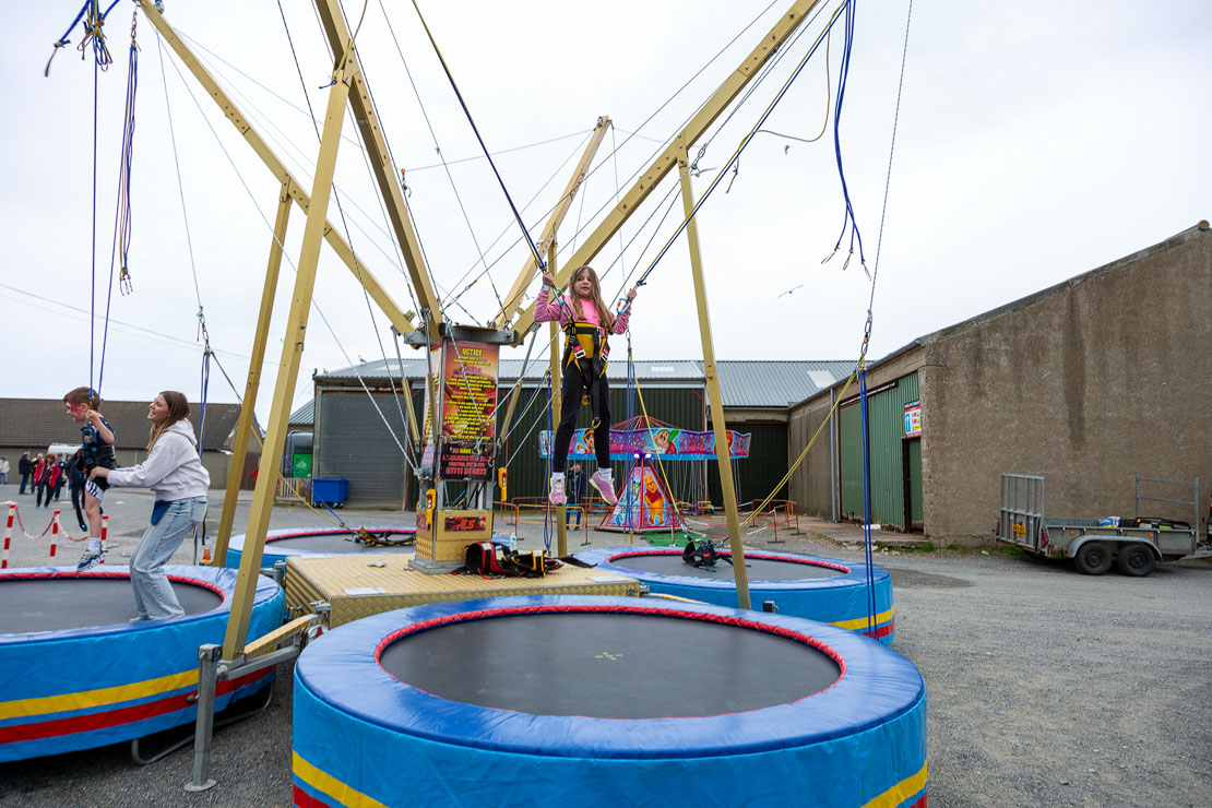 Lauren jumping on the elastics