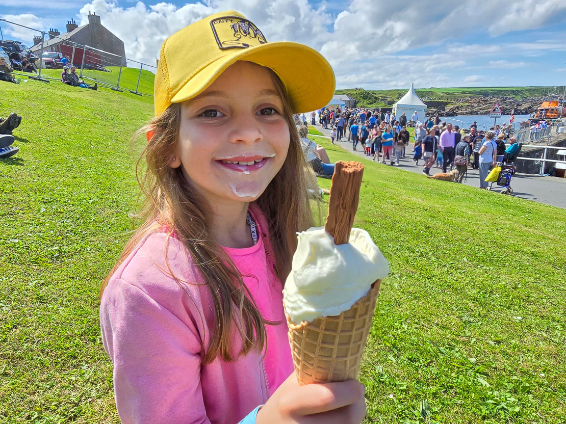 Lauren with her ice cream