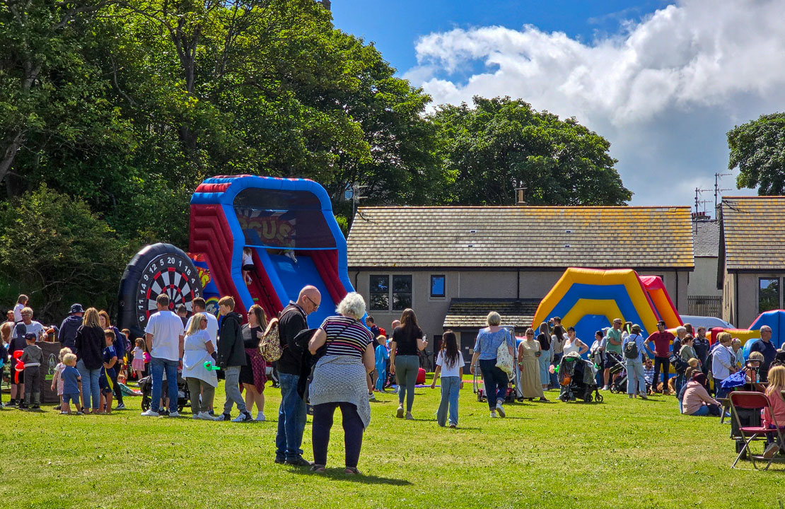 Kids play area. A packed programme.
