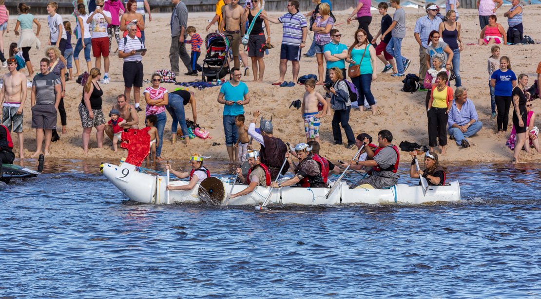 Lossiemouth Raft Race boat and fancy dress.