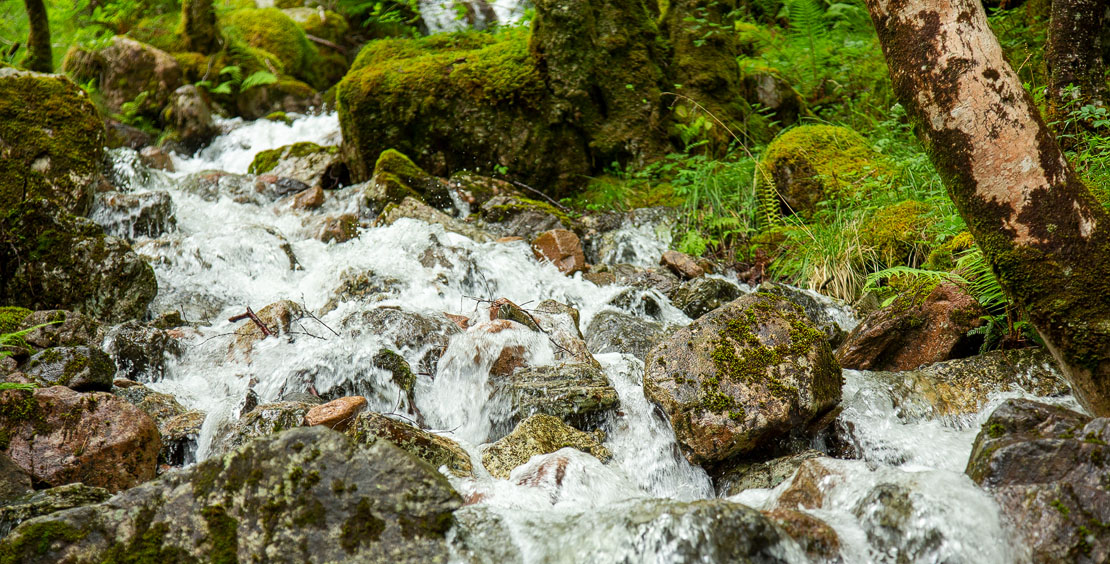 Fast moving water.