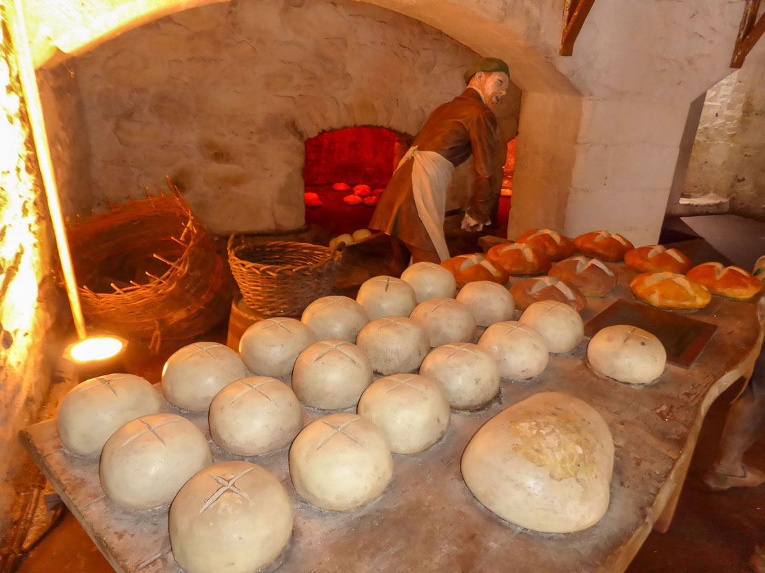 Bakery diorama at Stirling Castle.
