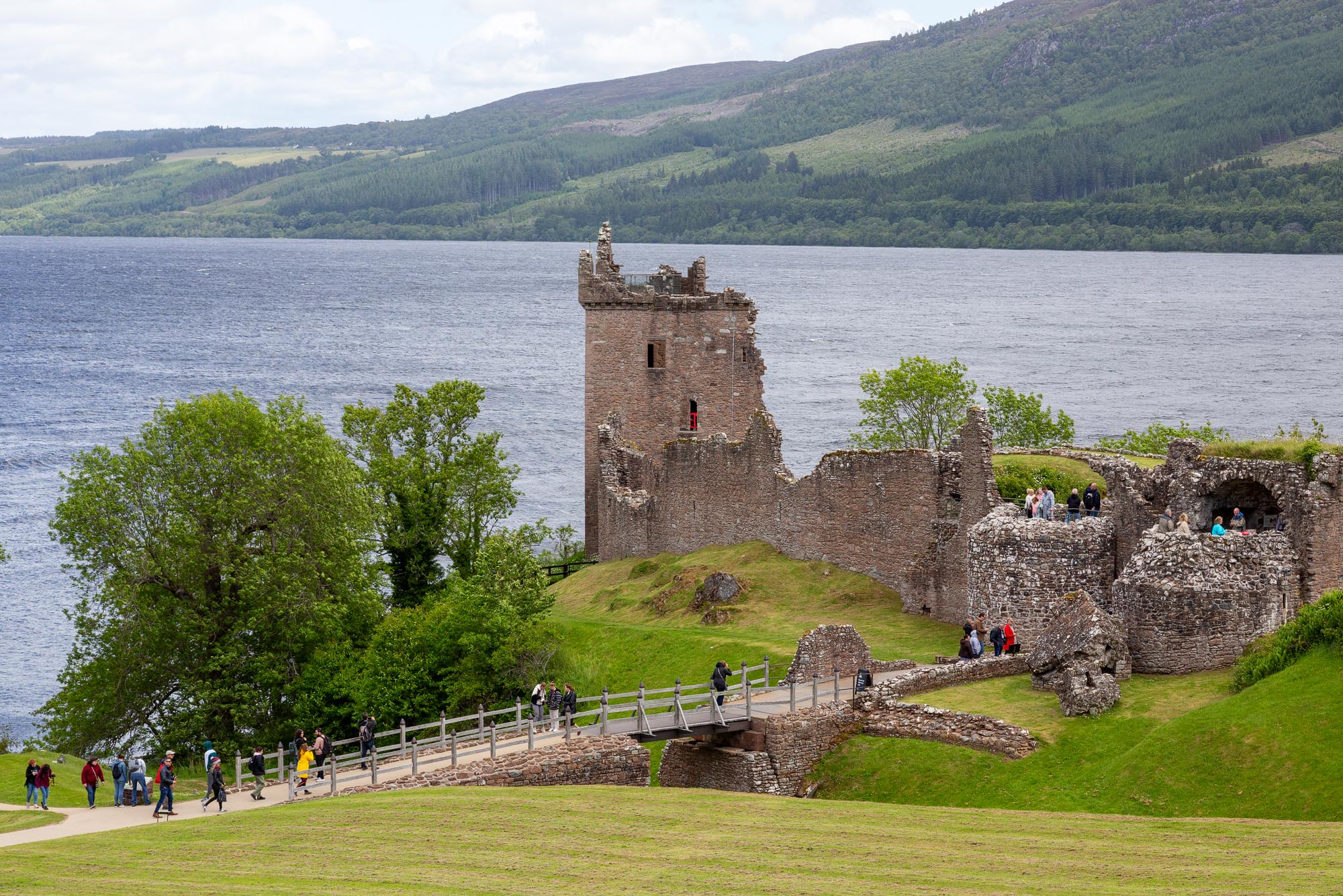 Urquhart Castle on the shores of Loch Ness