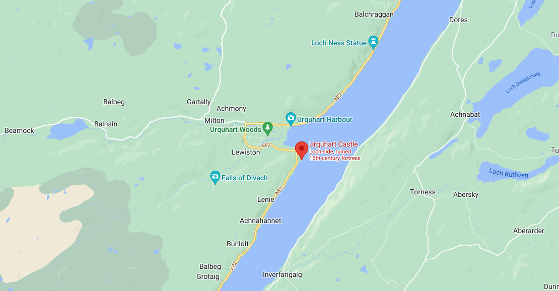 Urquhart Castle location map