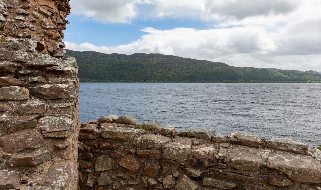 Loch Ness battlements view. Promote Scotland's historic environment.