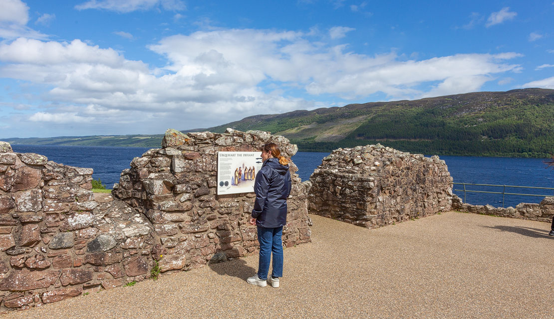 Reading the information panel.