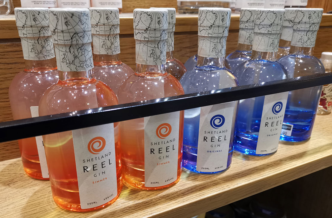 Gin selection.