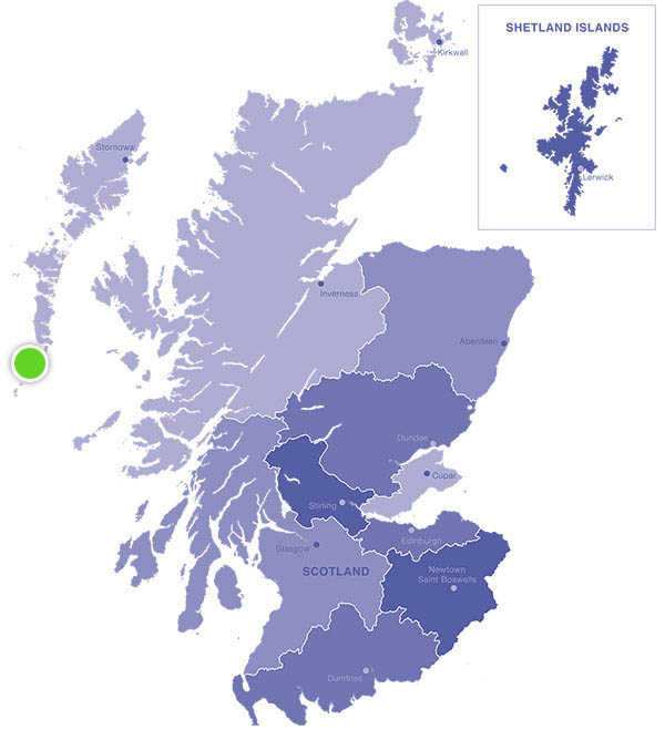 Location in Scotland