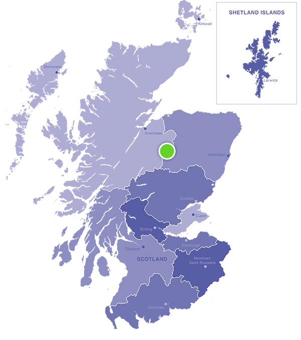Location in Scotland