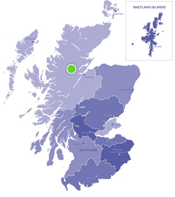 Location in Scotland